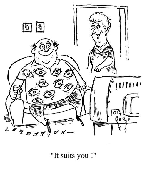 Couch potato's shirt, "It suits you!"