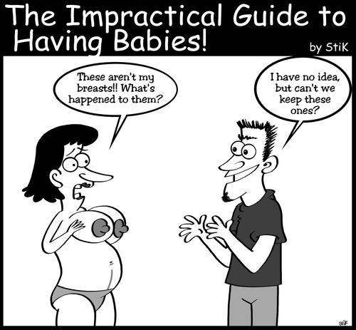 'These aren't my breasts... No, but can we keep them?'