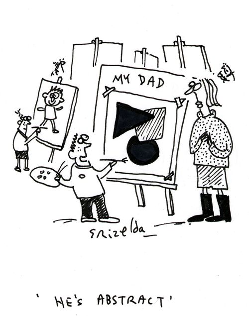Painting of 'My Dad' - 'He's abstract'.