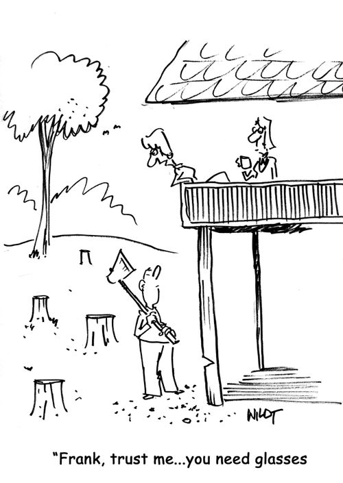 'Frank, trust me...you need glasses.'