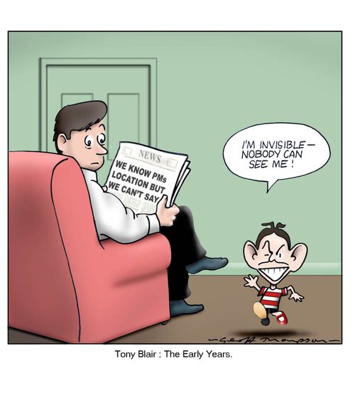 Tony Blair: The Early Years.  'I'm invisitble - nobody can see me!'
