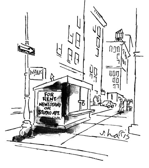 For rent - newsstand or studio apt.