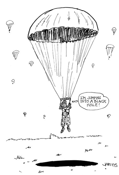 'I'm jumping into a black hole!'