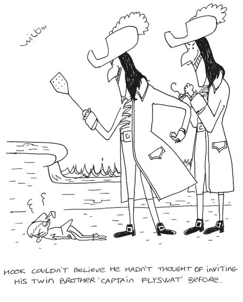 Hook couldn't believe he hadn't thought of inviting his brother, Captain Flyswat, before.