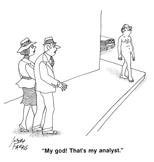 'My god! That's my analyst!'