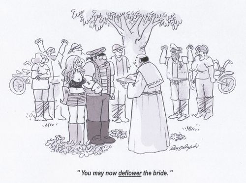 'You may now deflower the bride.'
