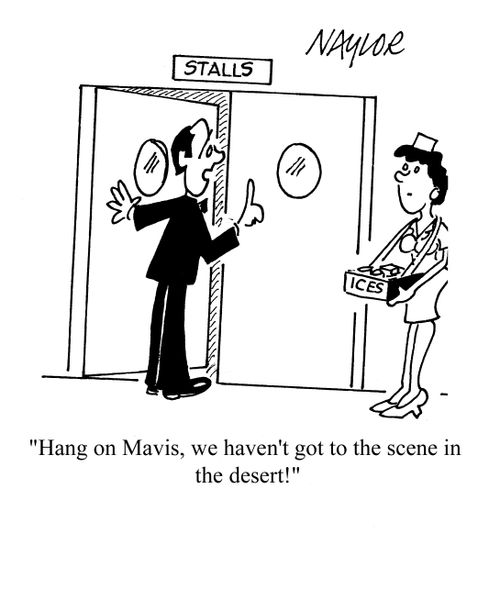 'hang on Marvis, we haven't got to the scene in the desert.'