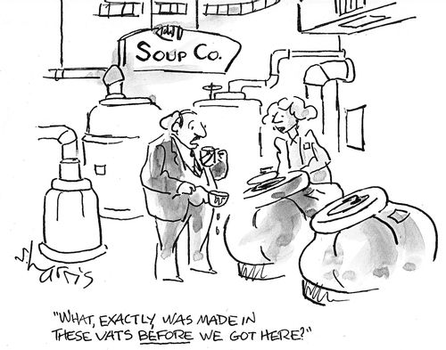 'What, exactly, was made in these vats before we got here?'