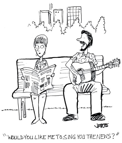 'Would you like me to sing you the news?'