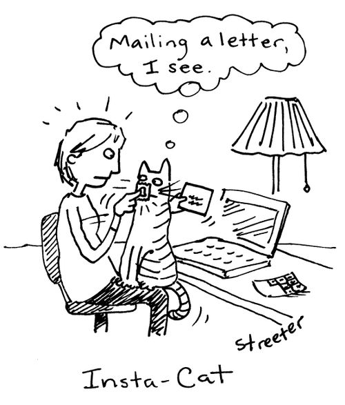 Insta-Cat - Mailing a letter, I see.