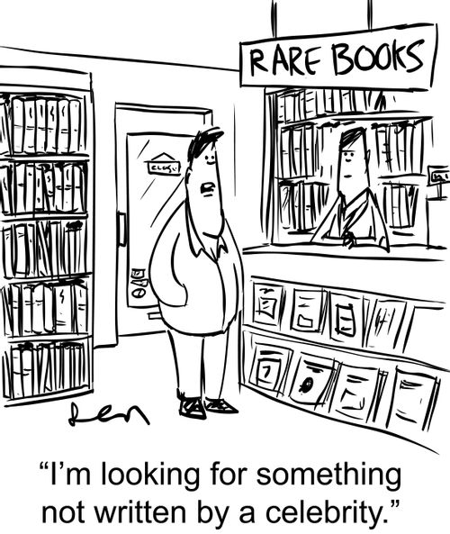 'I'm looking for something not written by a celebrity.'