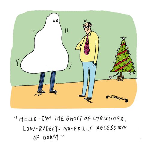 'Hello - I'm the ghost of Christmas, low-budget, no-frills recession of doom'