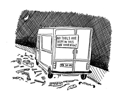 No tools are kept in this van over night.
