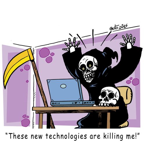 'These new technologies are killing me!'