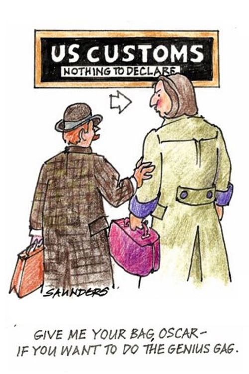 'Give me your bag Oscar - if you want to do the genius gag.'