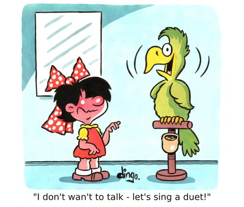 'I don't wan't to talk - let's sing a duet!'