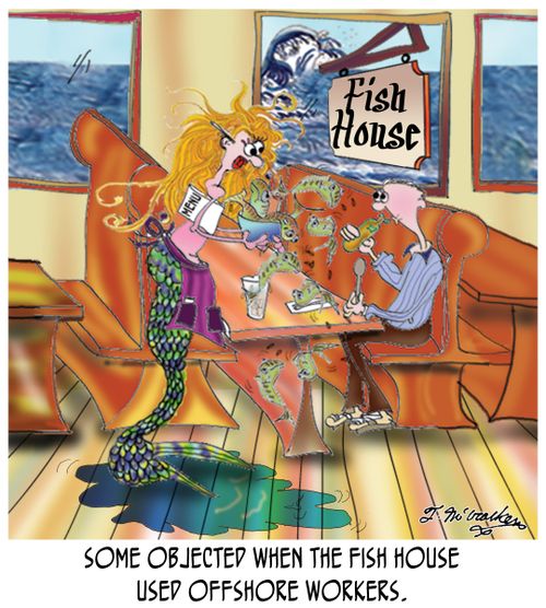 Some objected when the Fish House used offshore workers.