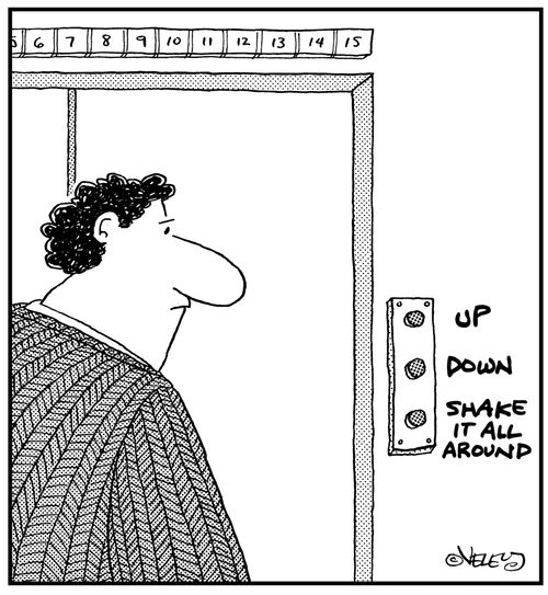 Elevator buttons: Up, Down, or Shake it all Around.