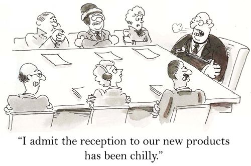 'I admit the reception to our new products has been chilly.'