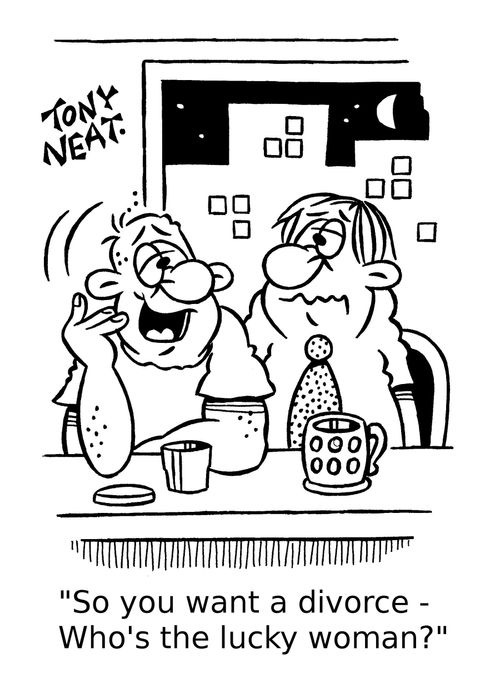 'So you want a divorce - Who's the lucky woman?'