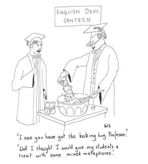 'I see you have got the baking bug Professor.'