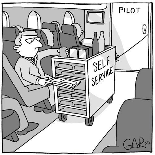 No Cabin Crew Self Service.