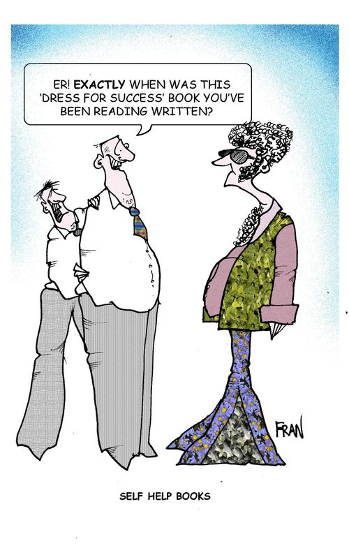Er! Exactly when was this 'dress for success' book you've been readng written?