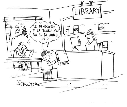 'I finished this book. How do I rewind it?'