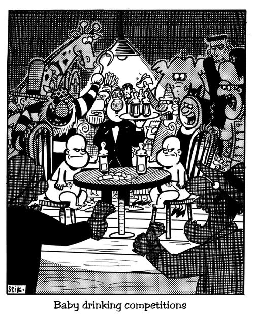 Baby drinking competition