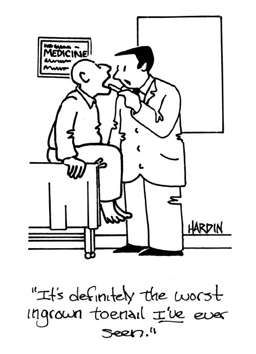'It's definitely the worst ingrown toenail I've ever seen.'