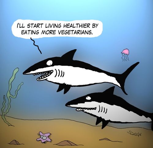 'I'll start living healthier by eating more vegetarians.'