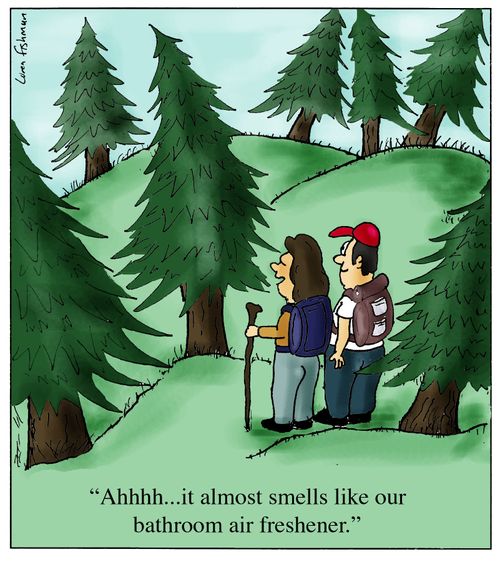 'Ahhhh...it almost smells like our bathroom air freshener.'