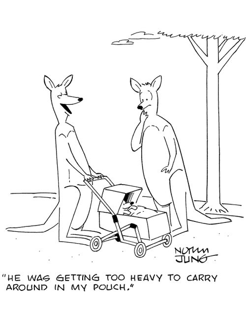 'He was getting too heavy to carry around in my pouch.'