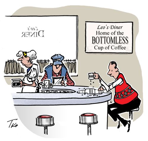 Leo's Diner, Home of the Bottomless Cup of Coffee