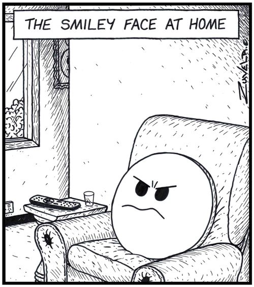 The Smiley Face at home.