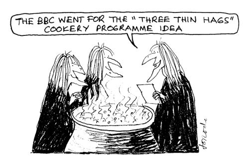 "The BBC went for the 'three thin hags' cookery programme idea."