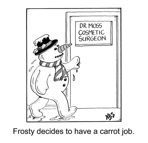 Frosty decides to have a carrot job