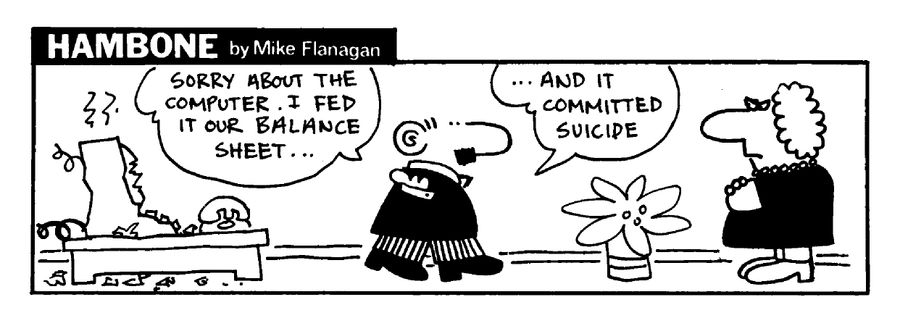 STRIP Hambone: Sucidal computer over company balance sheets
