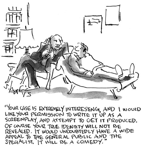 'Your case is extremely interesting...and I would like to get it produced...it will be a comedy.'