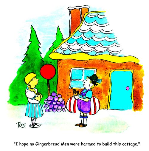 'I hope no Gingerbread Men were harmed to build this cottage.'
