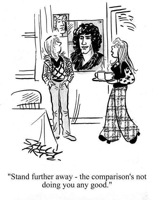 'Stand further away, the comparison's not doing you any good.'