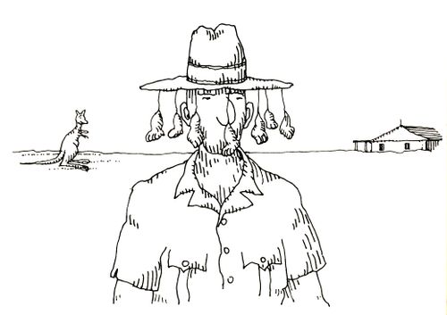 101 Uses For a Dead Cat: Australian cork hat.