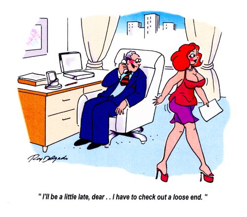 'I'll be a little late, dear... I have to check out a loose end.'