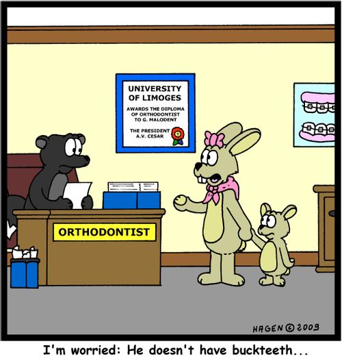 'I'm worried: He doesn't have buckteeth...'