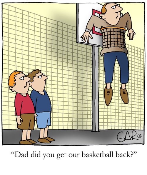 Dad did you get our basketball back?