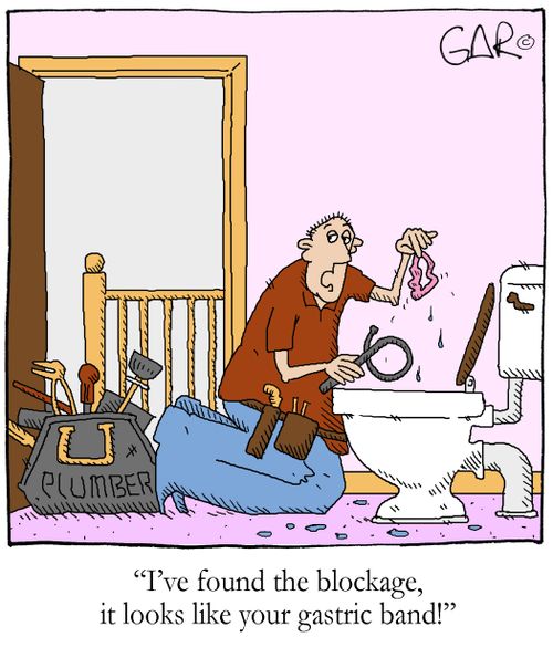 'I've found the blockage it looks like your gastric band!'