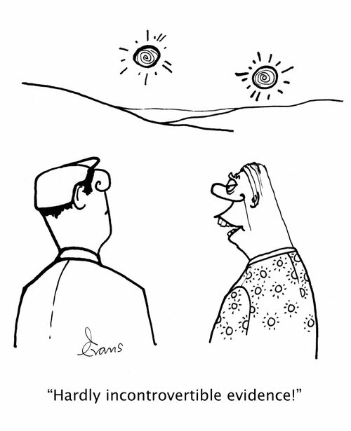 'Hardly incontrovertible evidence!' (For climate change).