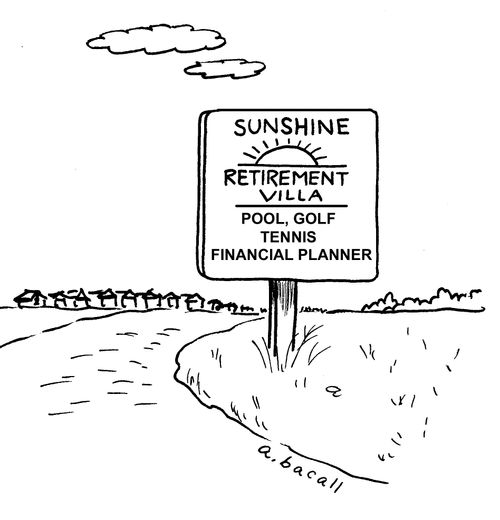 Sunshine Retirement Villa: Pool, Golf, Tennis and Financial Planner.