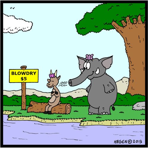 Elephant offers a blow dry for $5.