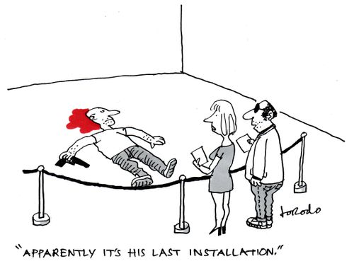 'Apparently it's his last installation.'